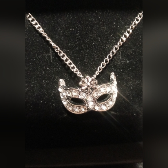 Masquerade charm necklace 18 + 2 inch box chain . - Picture 4 of 4